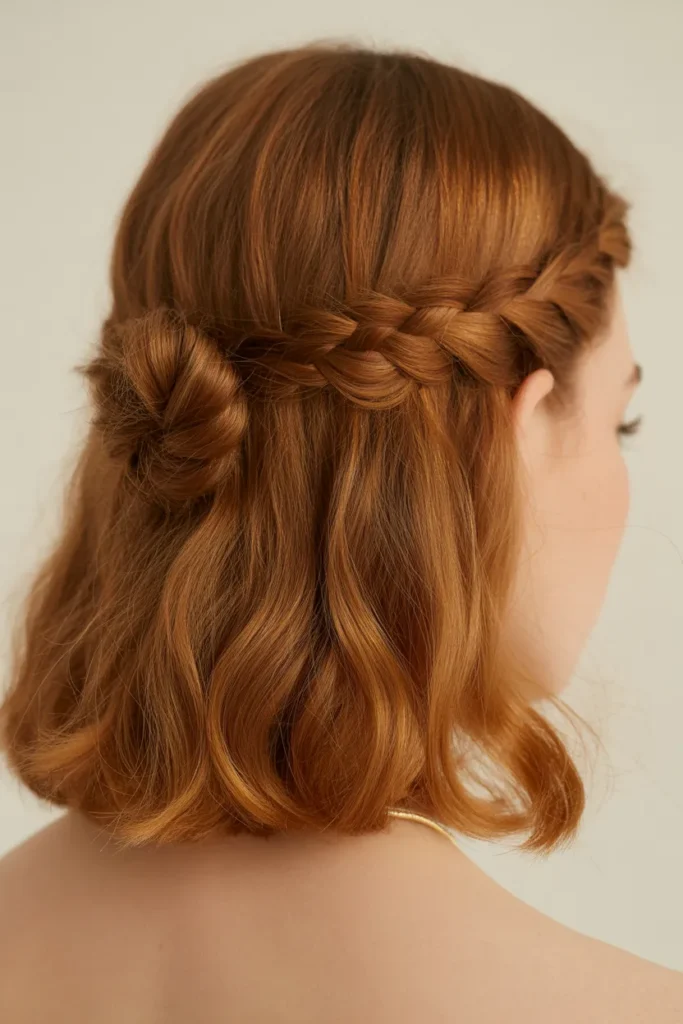 Half-Up Braided Bun