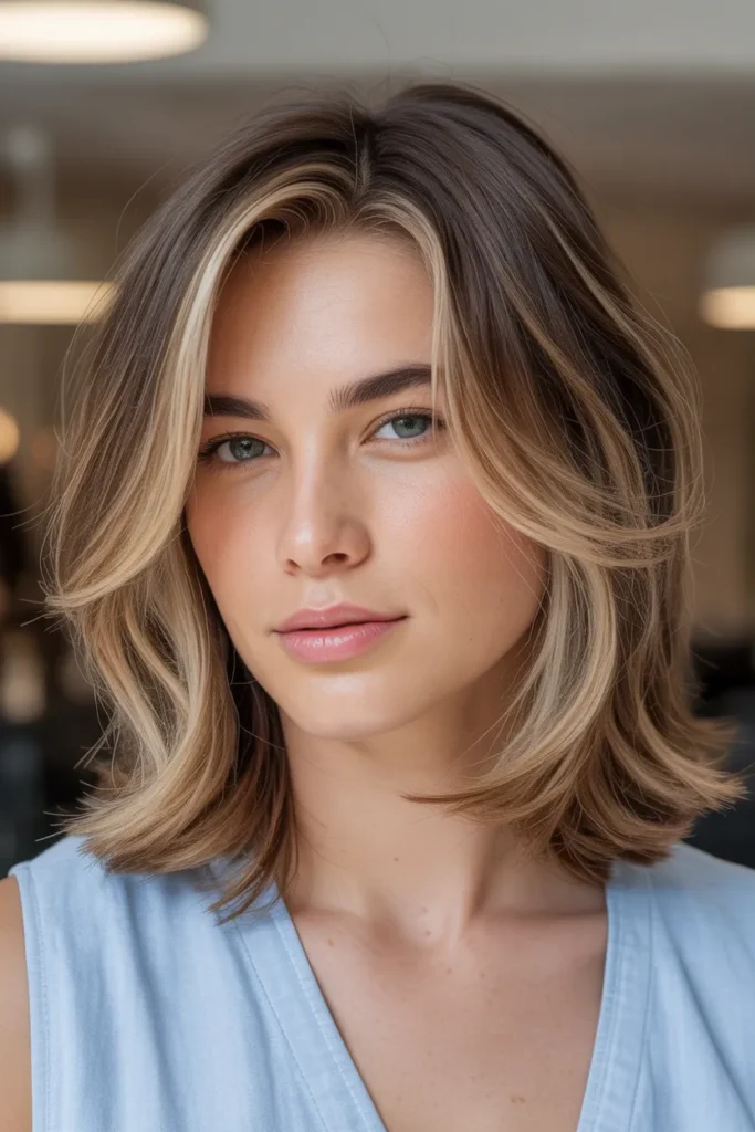 Layered Cut with Subtle Face-Framing Highlights