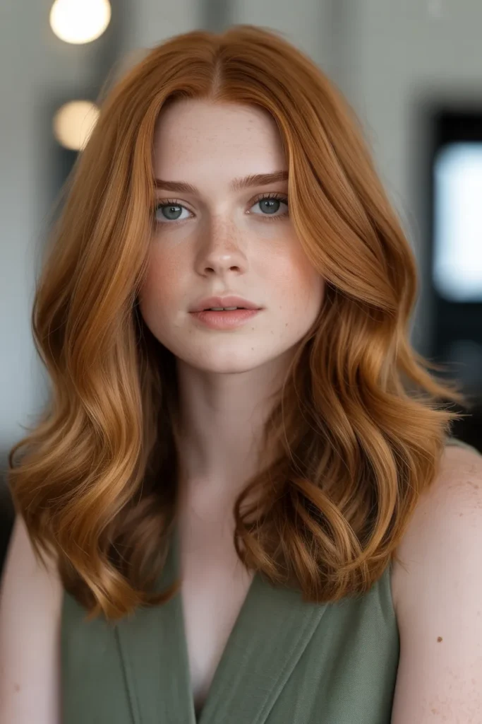 Light Auburn with Caramel Lowlights