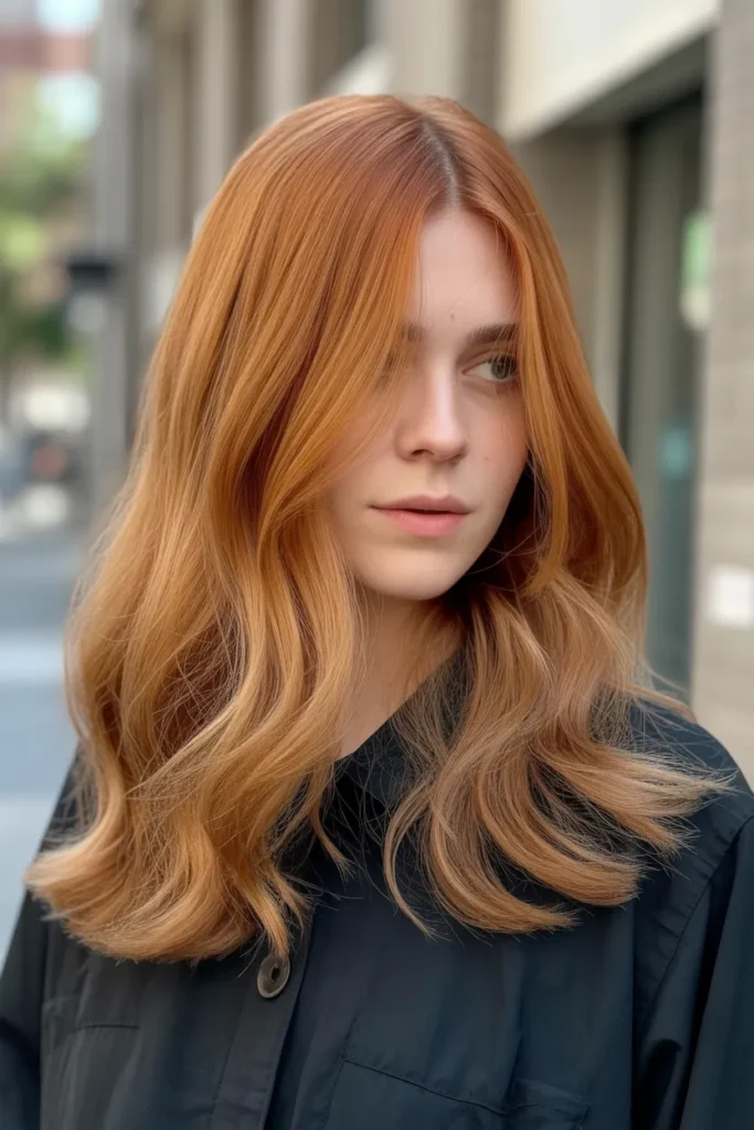 Light Auburn with Soft Copper Balayage