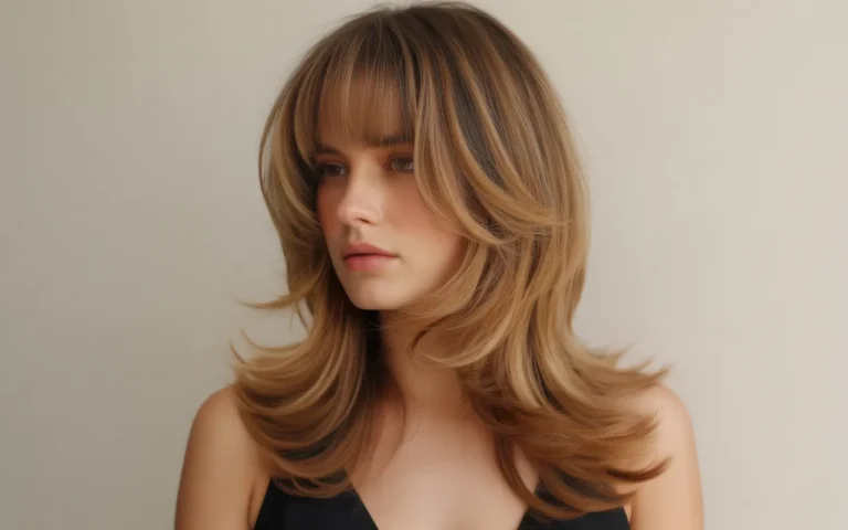 19 Butterfly Cut with Bangs Modern Hair Trends