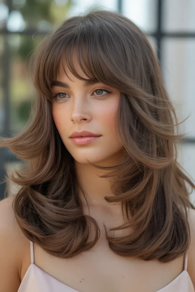 Airy Butterfly Cut with Wispy Bangs