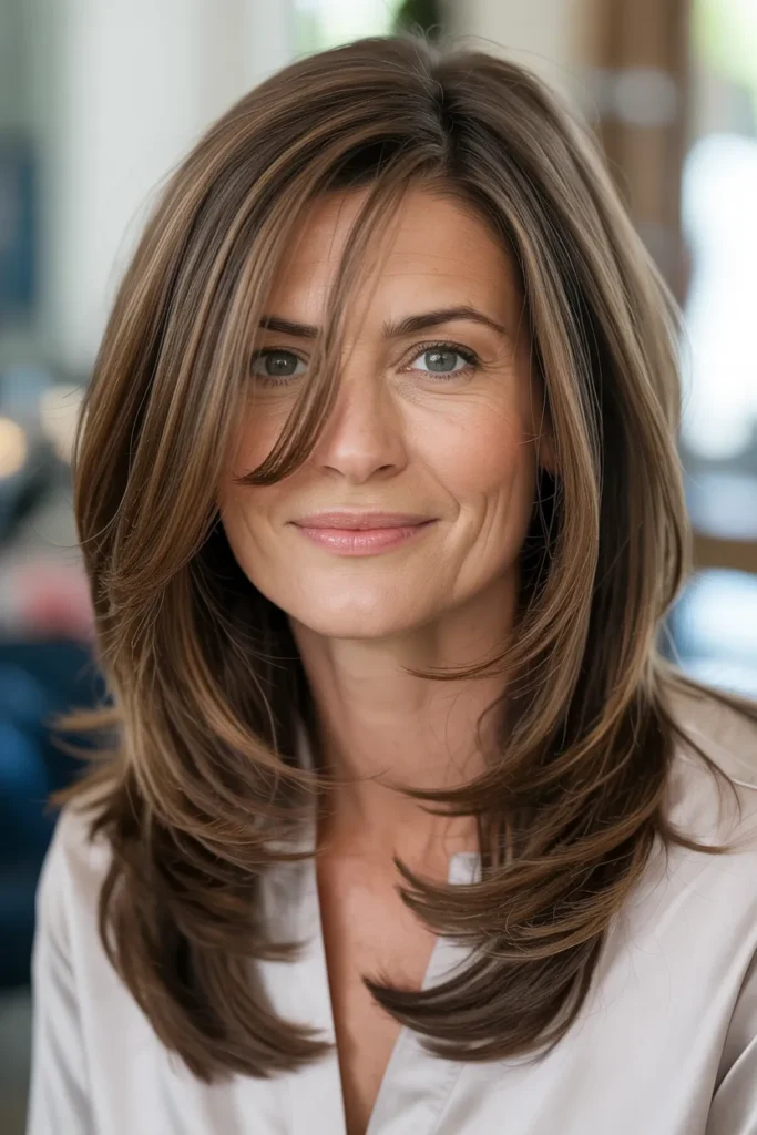 Long Layered Hair with Soft Face-Framing Layers