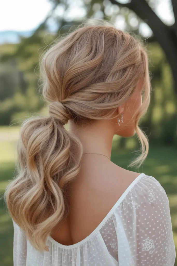 Loose Romantic Ponytail