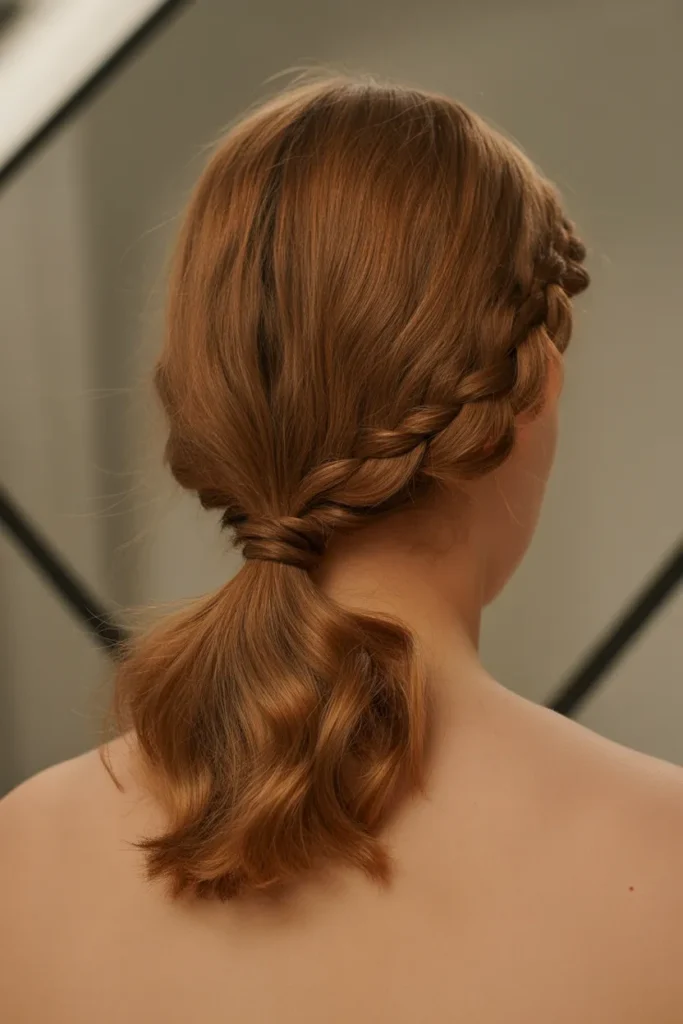 Low Braided Ponytail