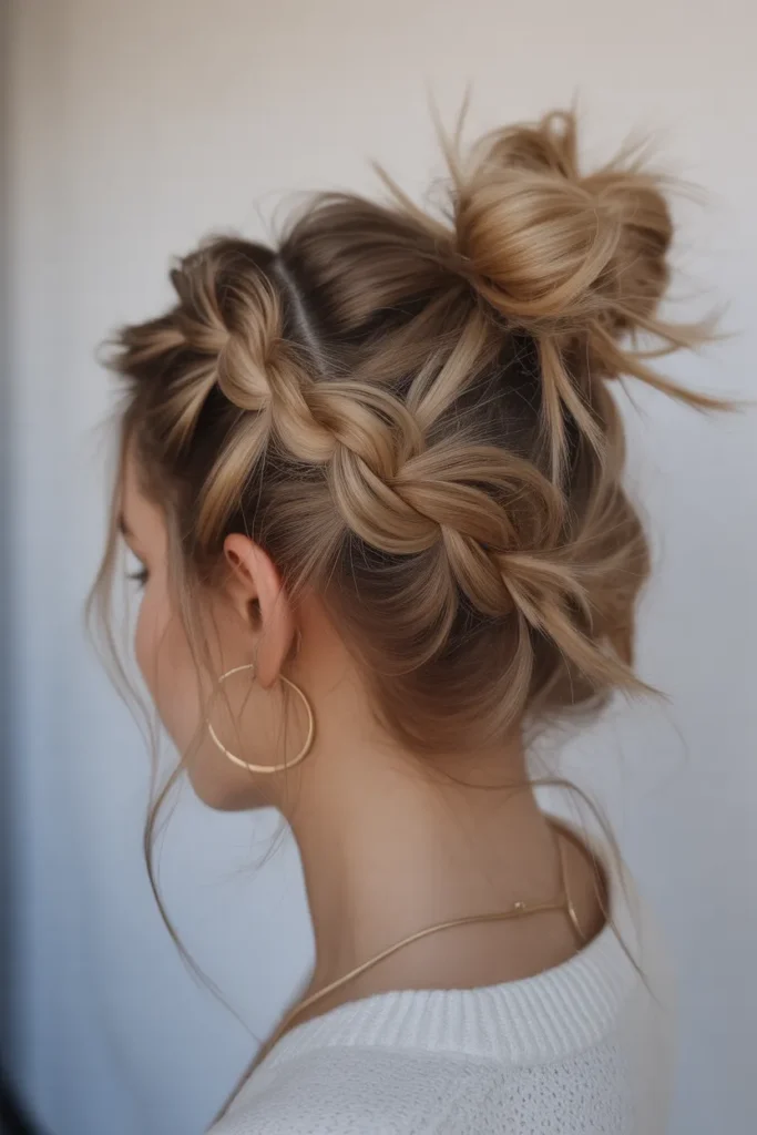 Messy Braided Bun
