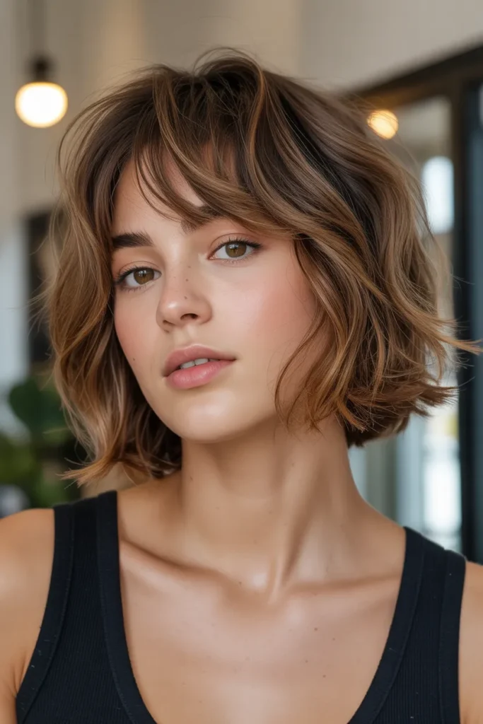 Messy Chic Bob with Wispy Bangs