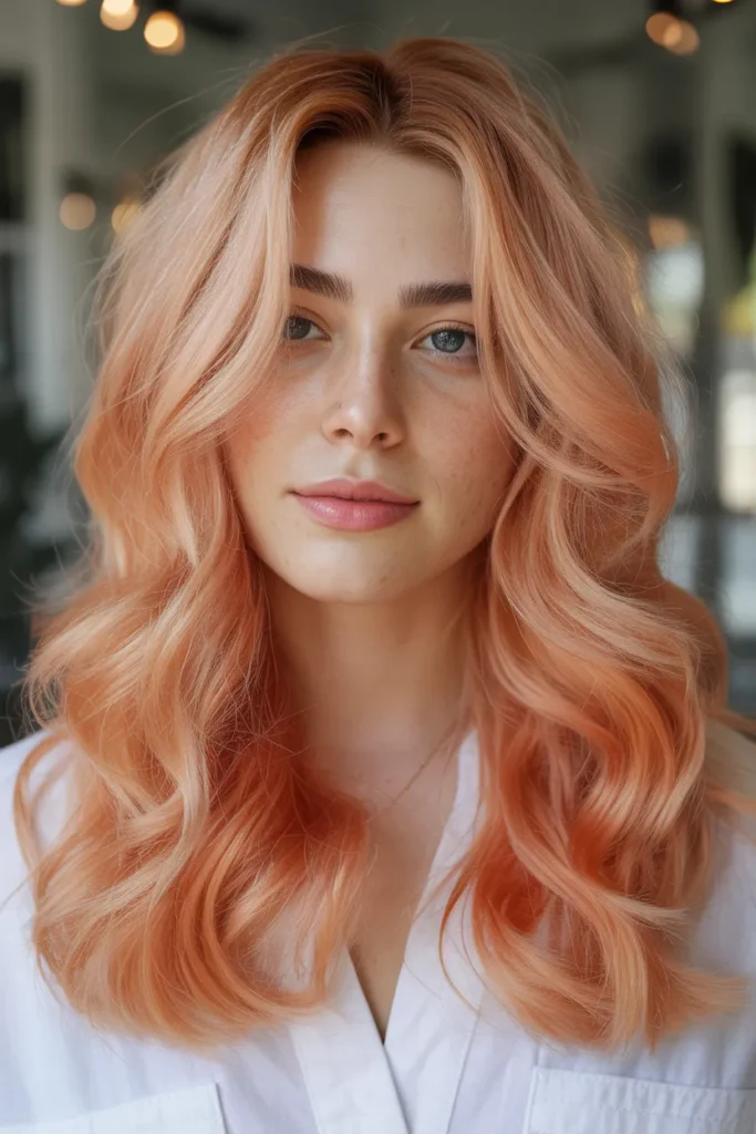 Peachy Blonde Copper Hair