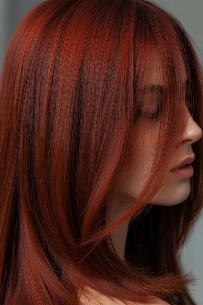 Rich Mahogany Auburn Hair