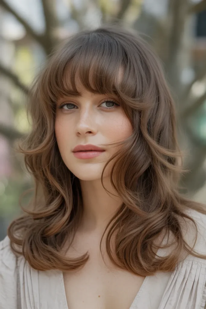 Romantic Butterfly Haircut with Soft Bangs