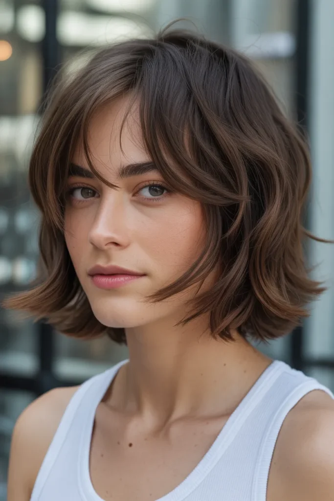 Shaggy Bob with Piecey Bangs