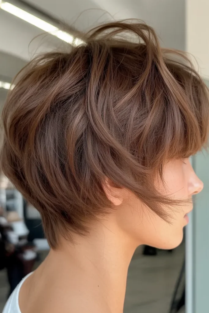 Short Choppy Cut with Wispy Bangs