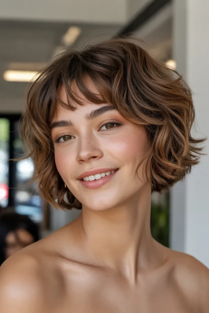 Short Messy Bob with Wispy Bangs