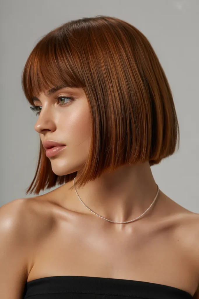 Side-Parted Long Bob with Curtain Bangs