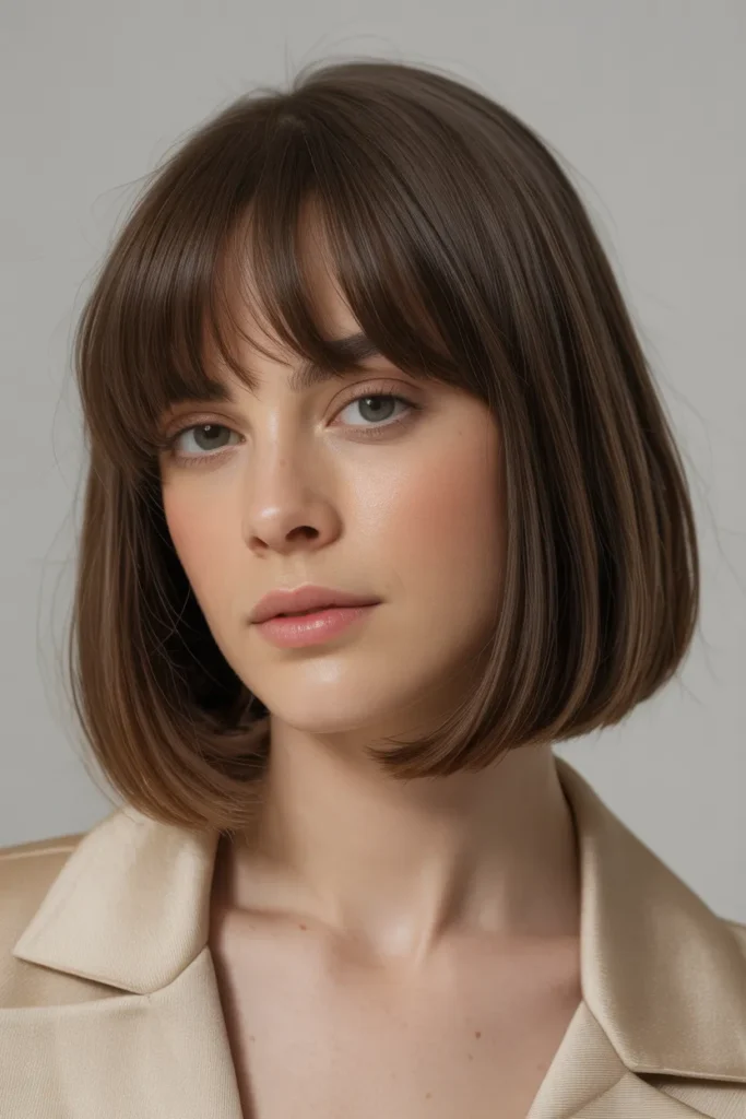 Sleek Bob with Arched Bangs