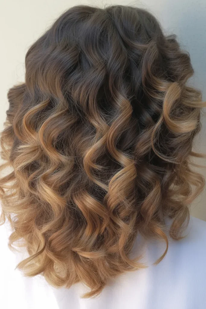 Soft Balayage on Curly Hair
