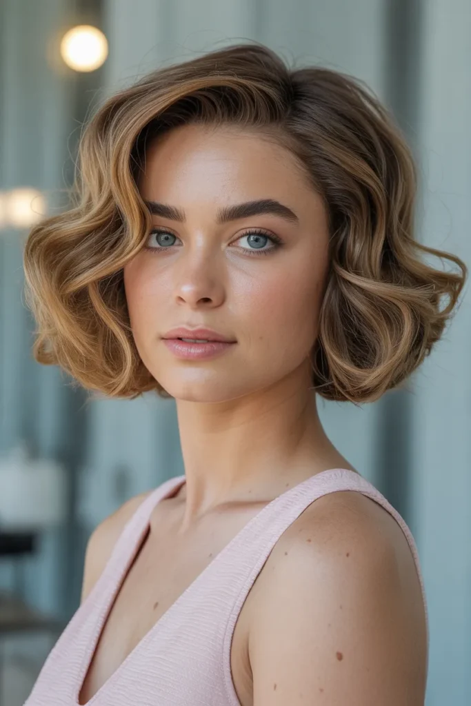 Soft Curled Wavy Bob