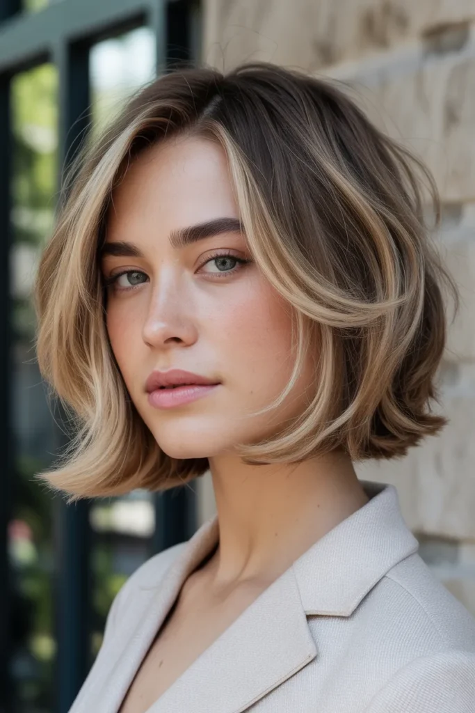 Soft Layered Bob with Face-Framing Layers