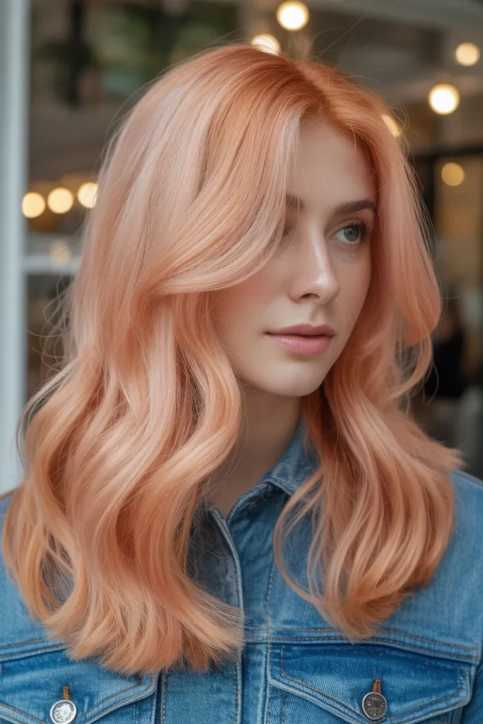 Soft Peach Copper Hair