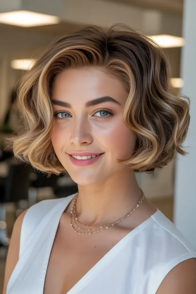Stacked Wavy Bob