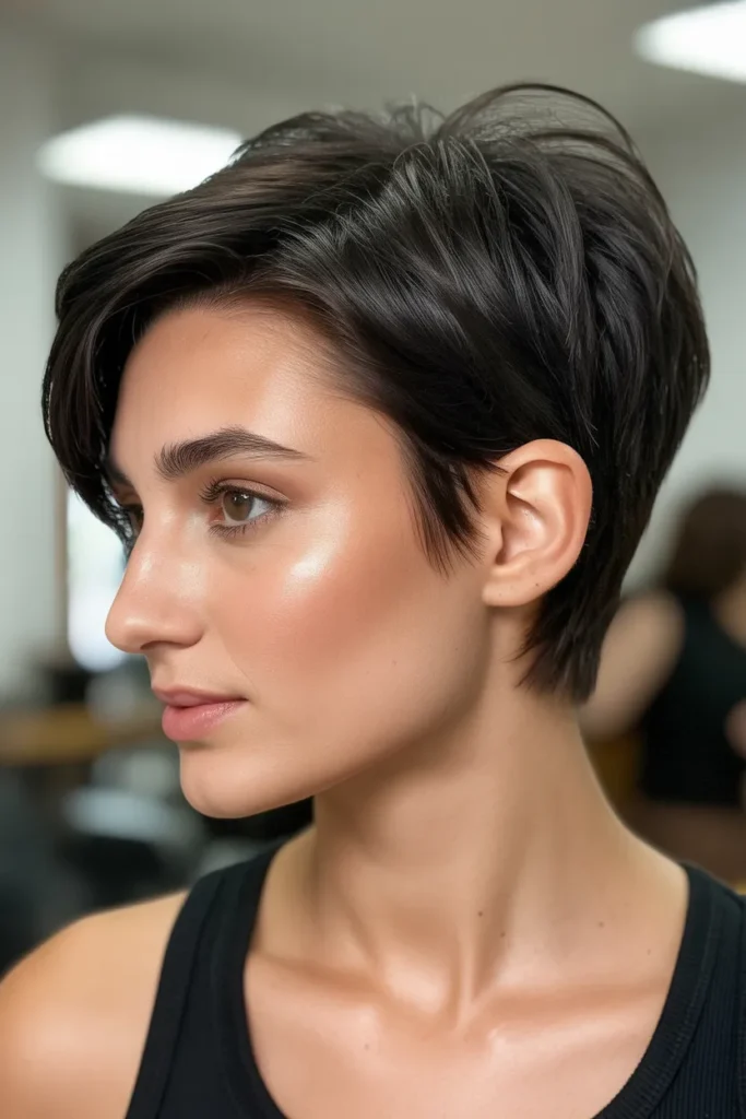 Tapered Pixie for Round Faces