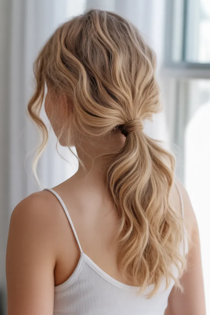 Textured Low Ponytail