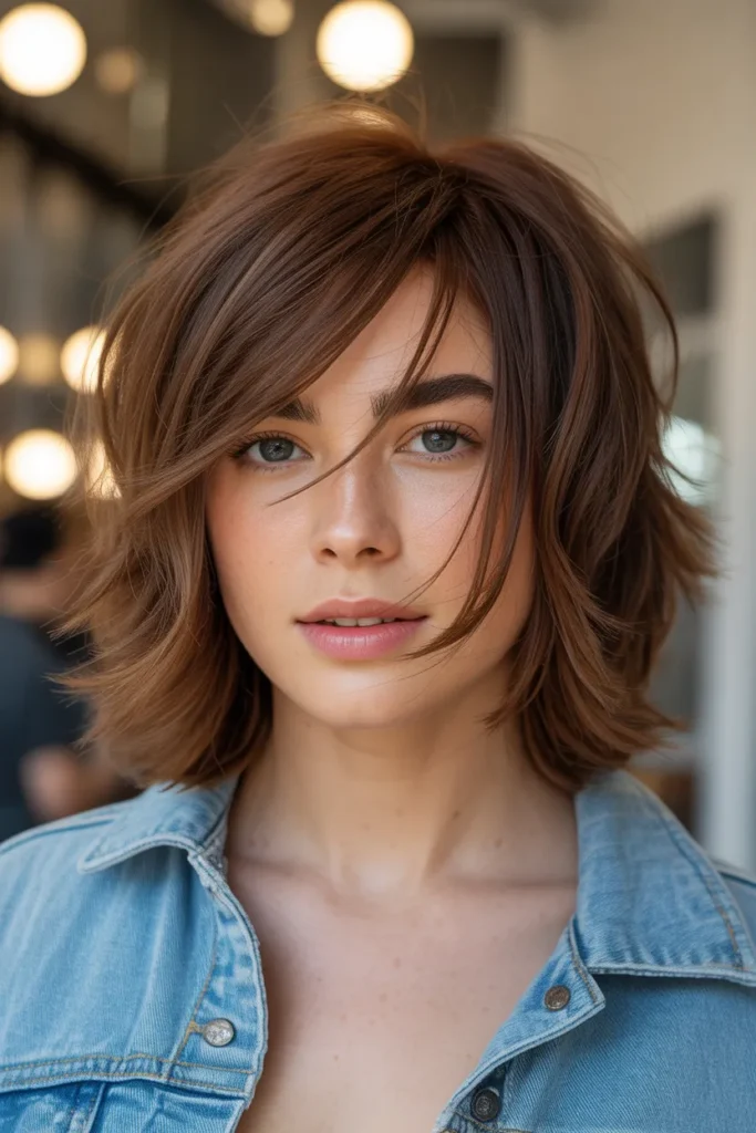 Textured Medium-Length Cut with Choppy Layers