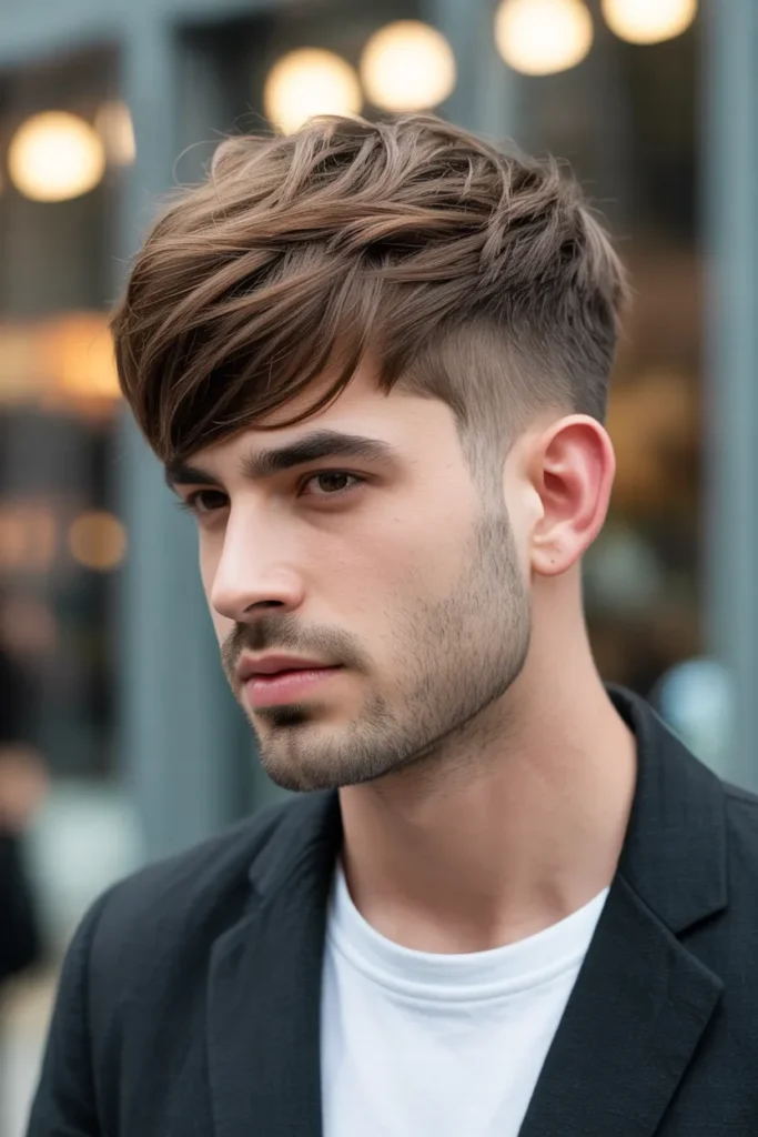 Textured Side-Swept Fringe