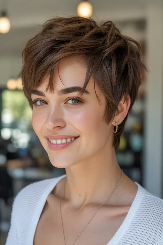 Tousled Choppy Pixie
