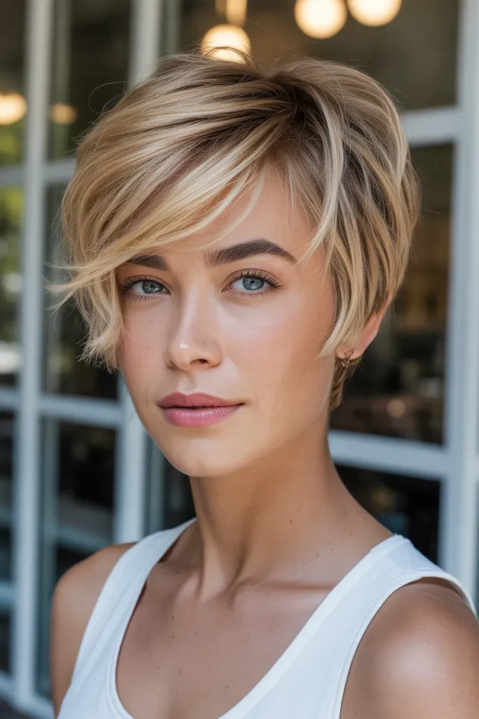 Tousled Side-Swept Bixie