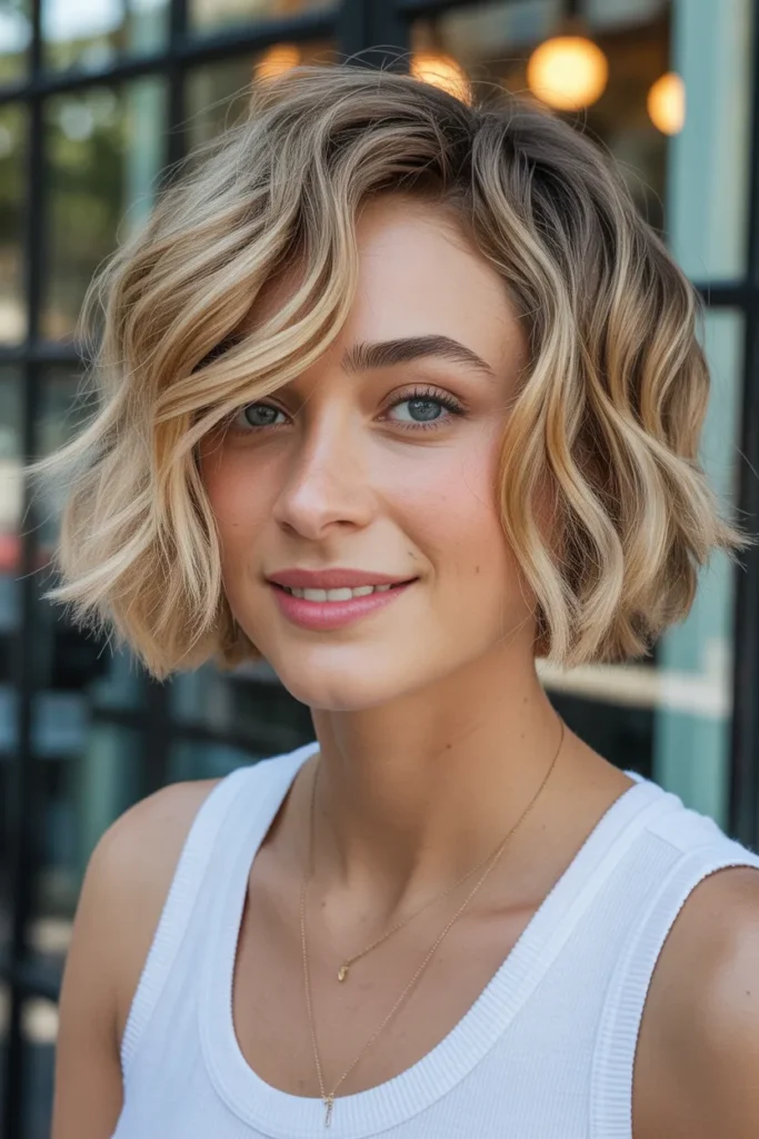 Tousled Wavy Bob