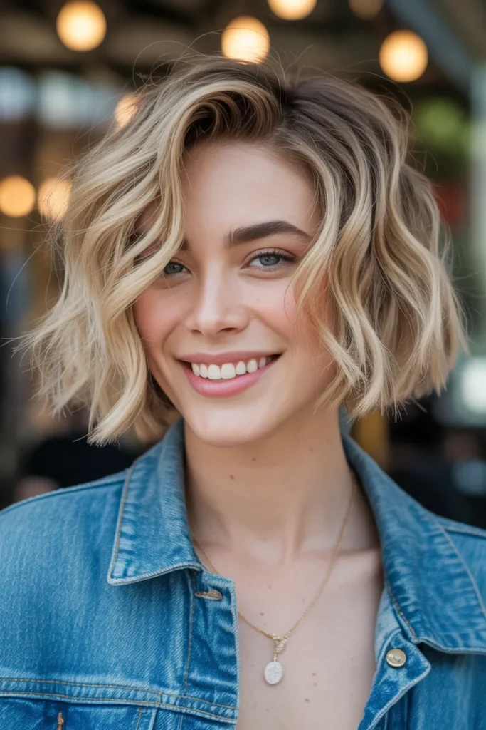 Tousled Wavy Bob