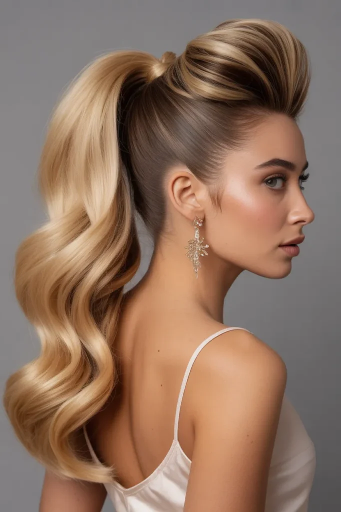 Voluminous Crown Ponytail