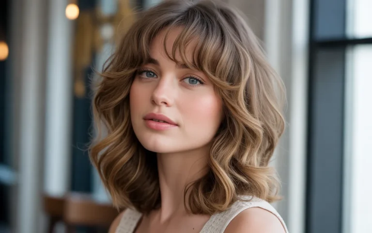 13 Medium Hair Ideas with Wispy Bangs Soft Layers