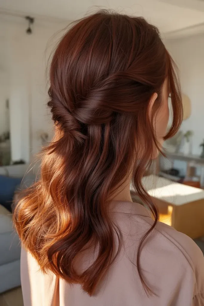 Auburn Half-Up Twist