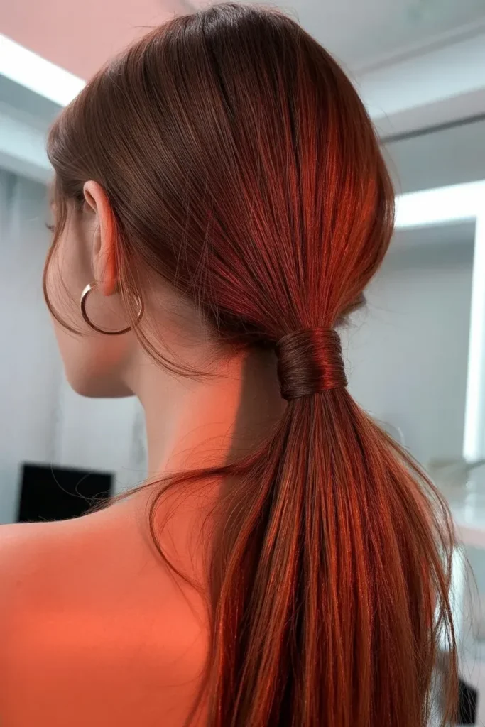 Auburn High Ponytail