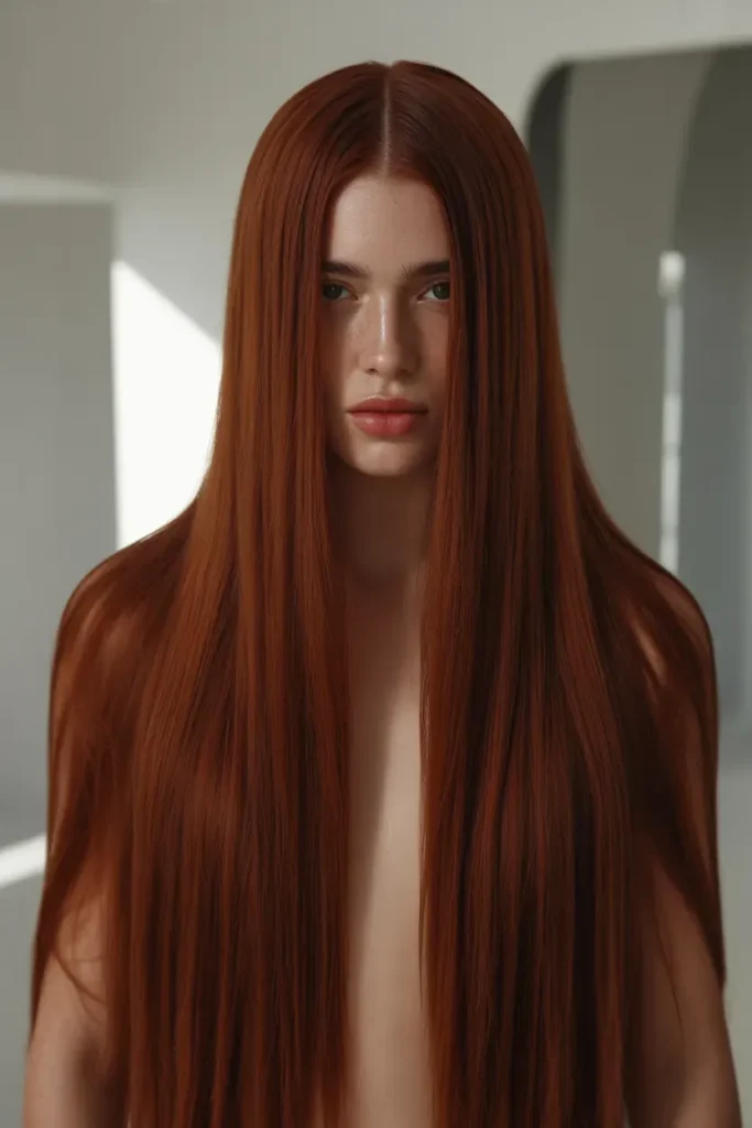 Auburn Straight Middle Part