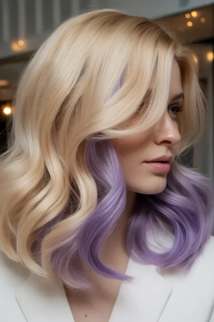 Blonde & Lilac Split