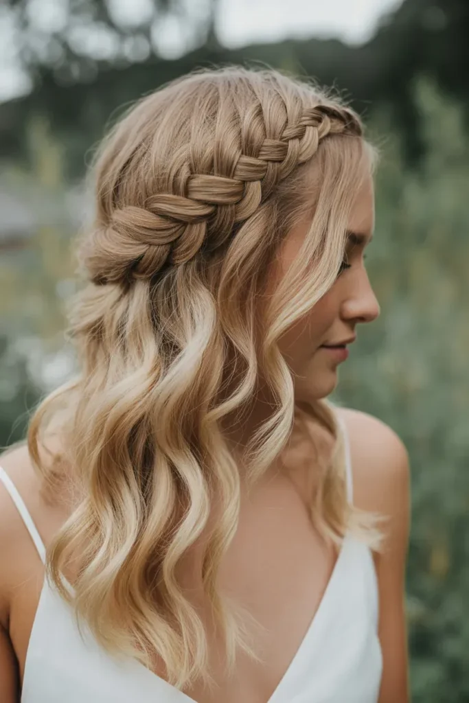 Boho Fishtail Half-Up
