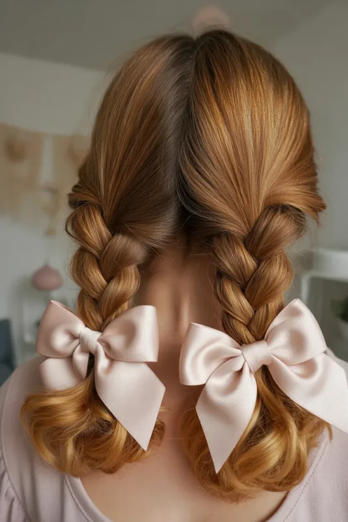 Bow Accent Pigtails