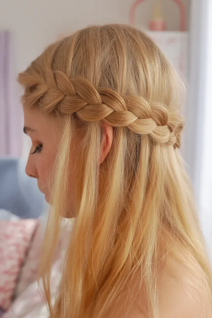 Braided Crown Pigtails