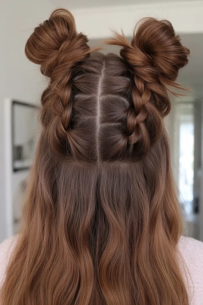 Braided Space Buns