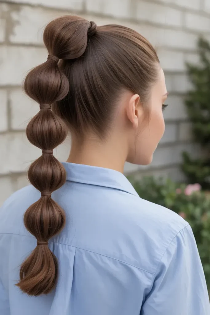Bubble Braided Ponytail