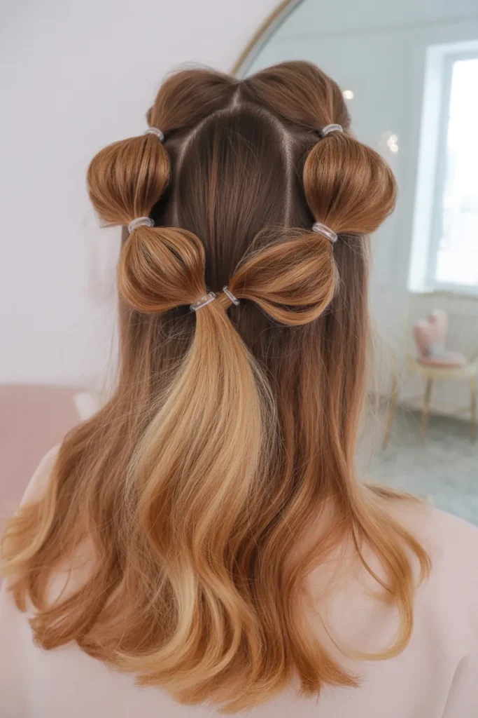 Bubble Half Ponytail
