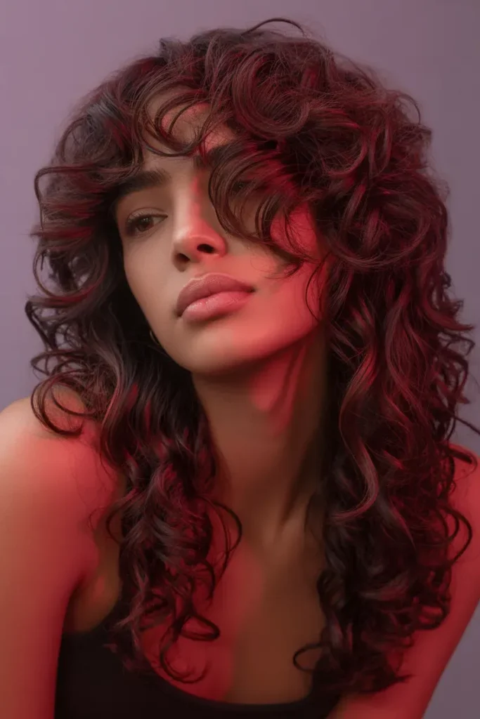 Burgundy Wine Curls