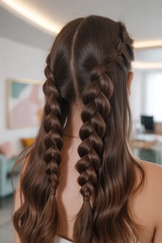 Crisscross Dutch Pigtails