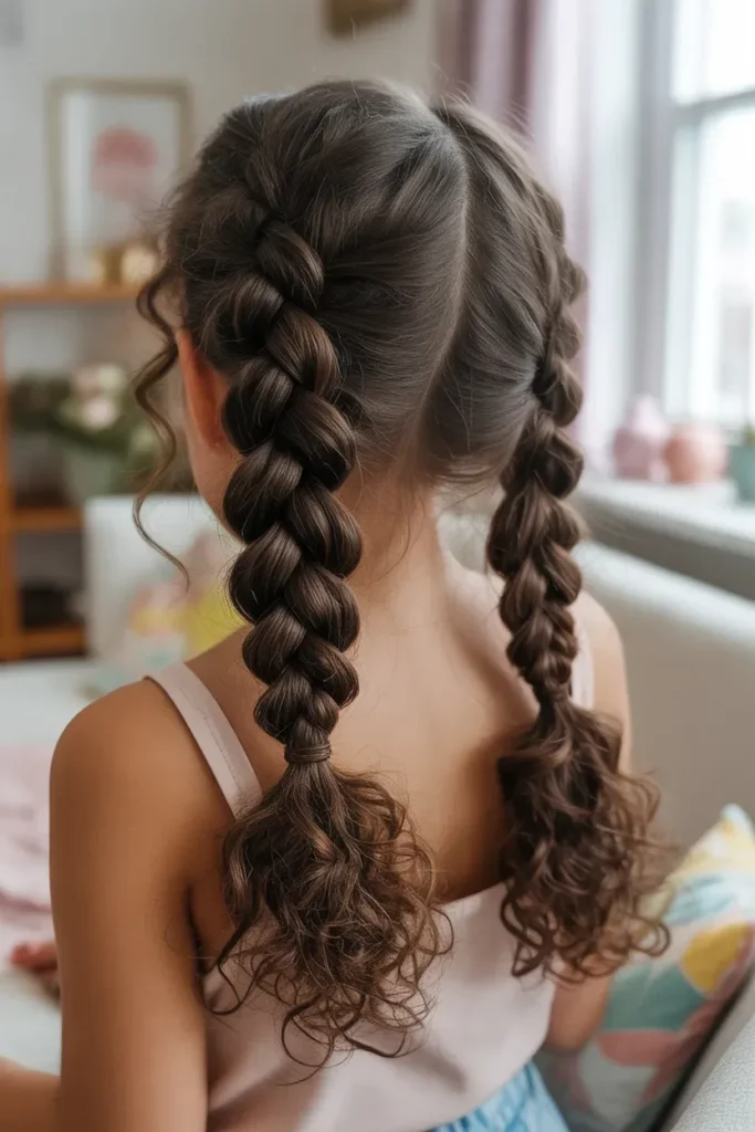 Curly Dutch Pigtails