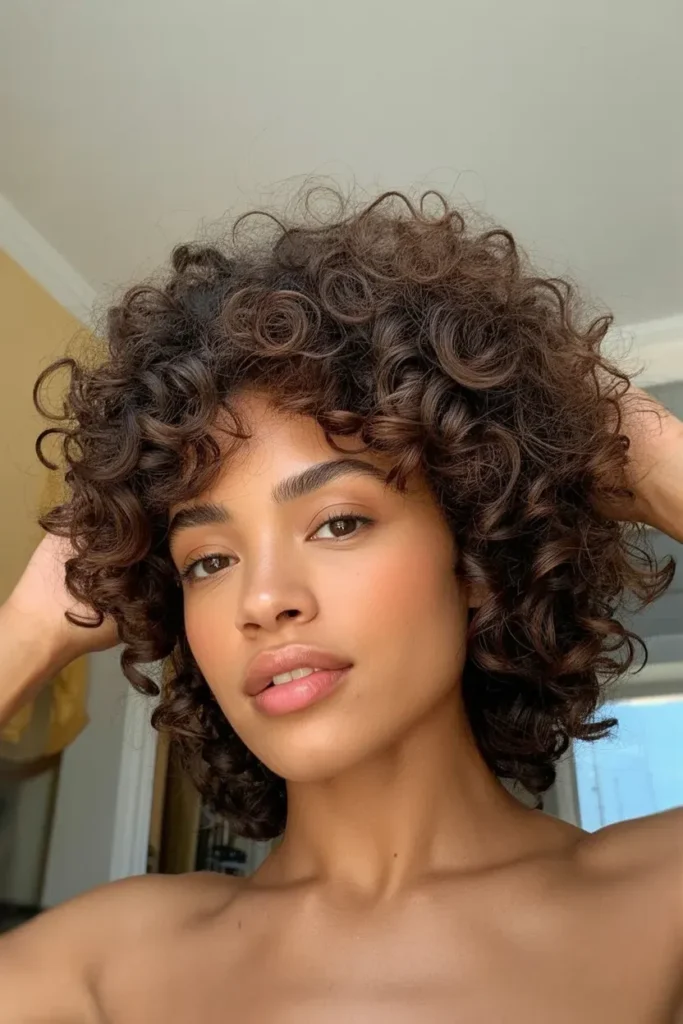 Curly High Puff