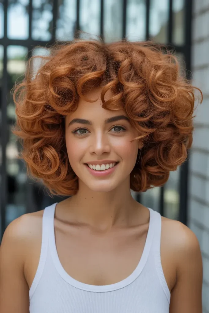 Curly Voluminous Bob
