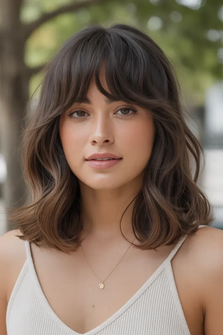 Curtain Bangs Bob